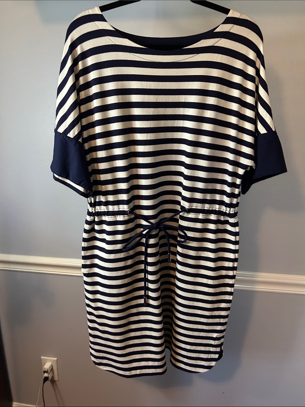 Lafayette 148 New York Navy and White Striped Top